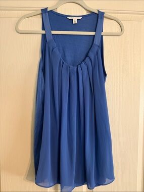 Banana Republic Royal Blue Pleated Tank Top